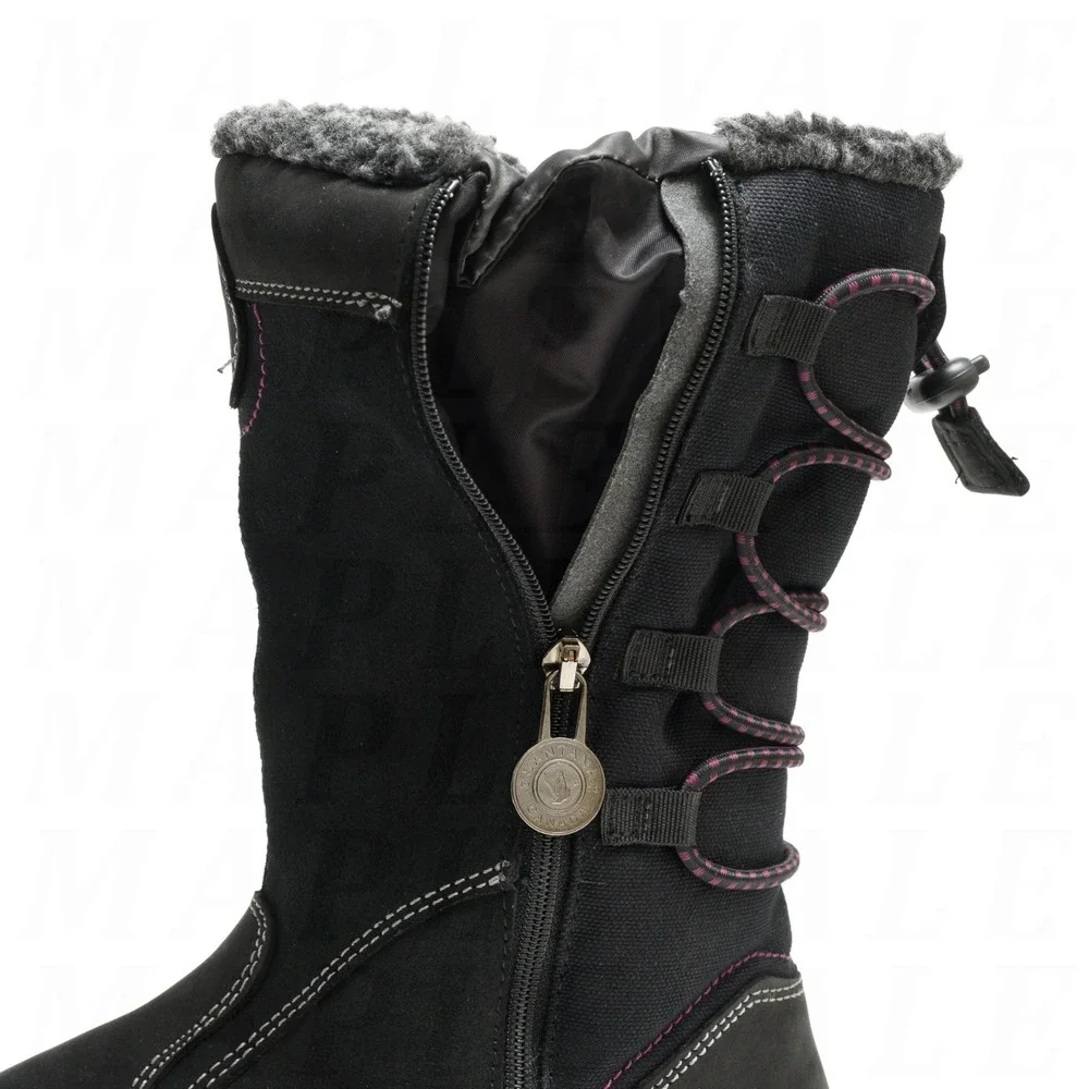 Santana Canada Mayer 2 Womens US Sz 11 / EU 42 Black Leather Winter Snow Boots